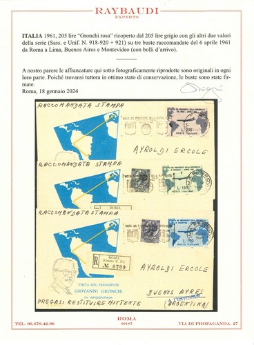 1961 fdc catalogo sassone - 1961,