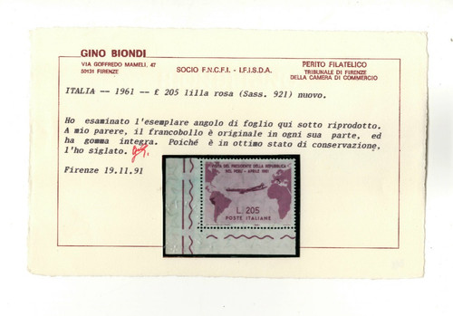 Italia 1961 gronchi rosa - italia,