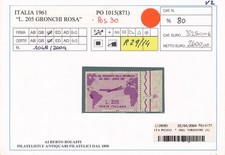 Italia Repubblica 1961 Gronchi