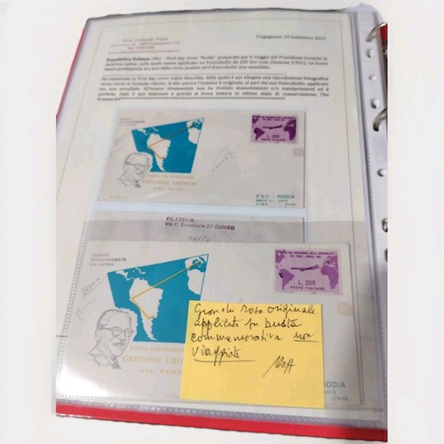 Fdc gronchi rosa busta primo - fdc,