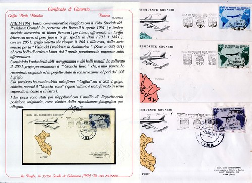 1961 italia repubblica gronchi - italia,