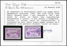 1961 Italia Lire 205 Gronchi